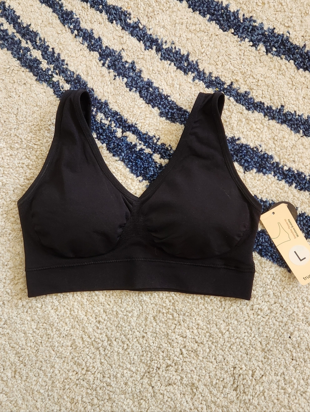 Truekind NWT Everyday Pullover Bralette, Black, L